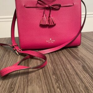 Kate Spade Fuchsia Crossbody Bag with Tassels
